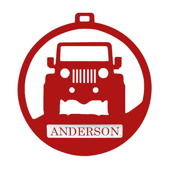 Monogram Jeep Ornament