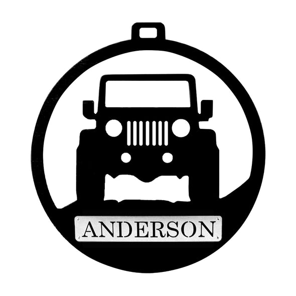 Monogram Jeep Ornament