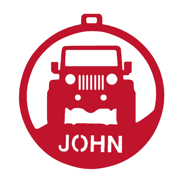 Monogram Jeep Ornament